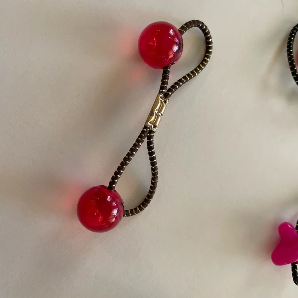 Vintage 90s Colorful‎ Hair Ties Lot - Novelty Shapes Ponytail Holders Y2K